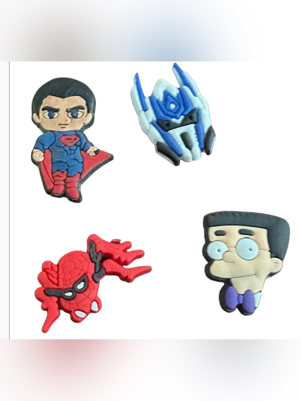 Kids Superhero 4 Charms Pack - Blue, Red, Black & Purple